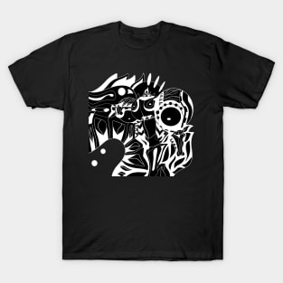 dark shadow alien samurai ecopop T-Shirt